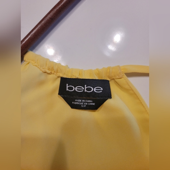 BEBE Summer Yellow High Low Dress - Picture 3 of 4